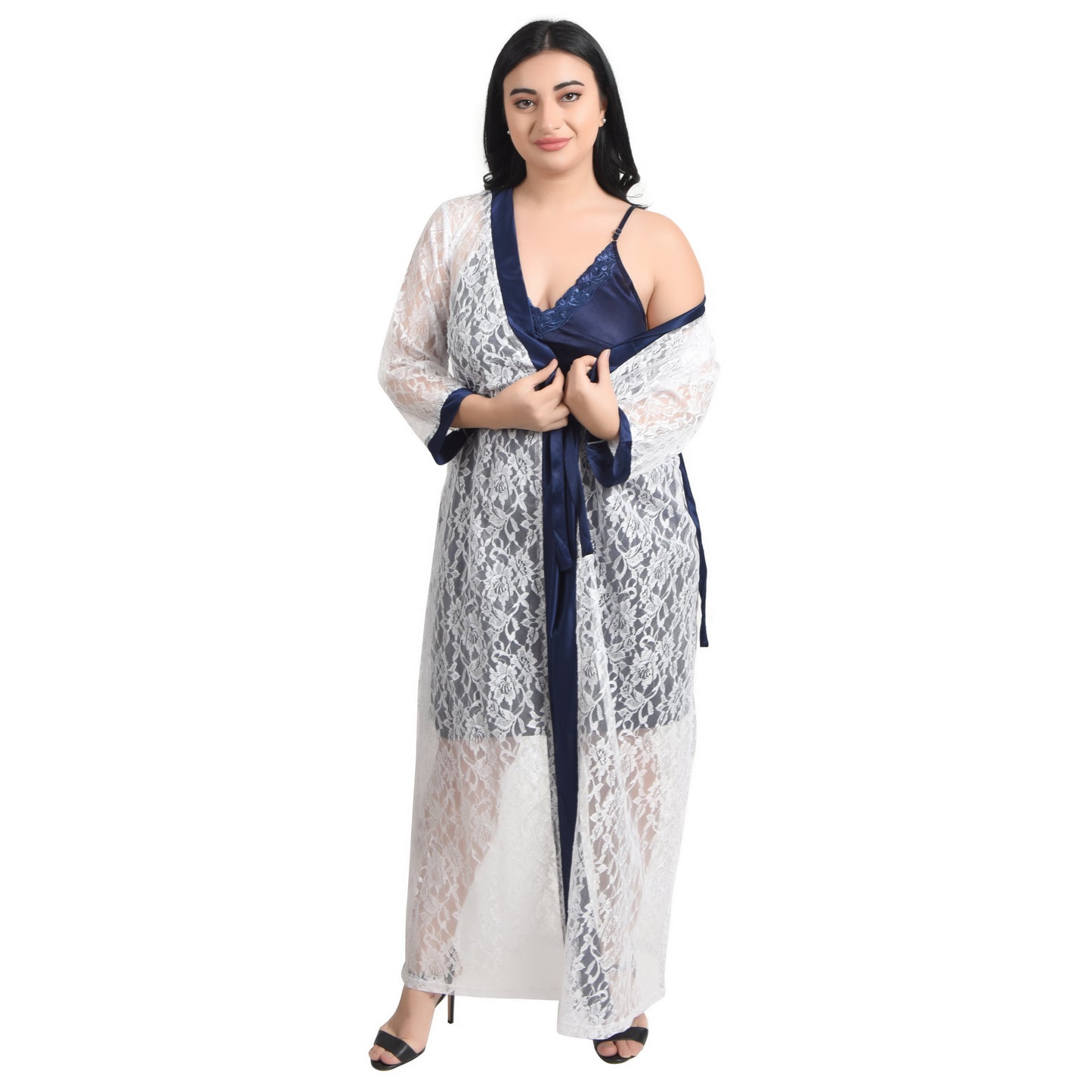 Knee-Length Nighty with Robe