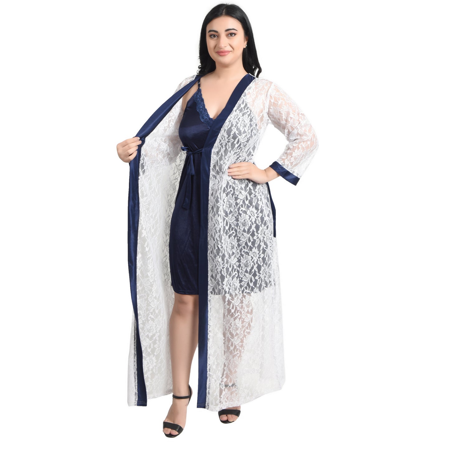 Knee-Length Nighty with Robe