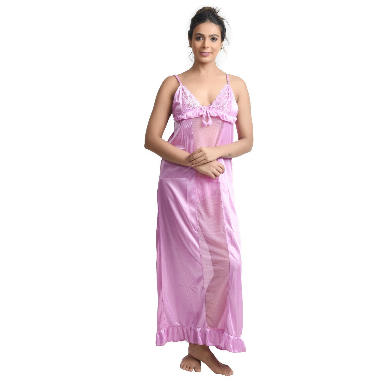 Net and Satin Design Nighty for Special Nights Fetify Net and Satin Design Nighty for Special Nights Fetify